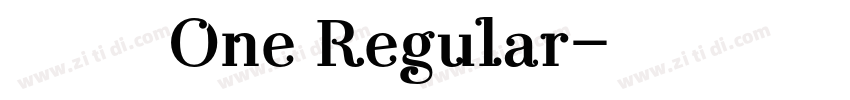 ロックンロール One Regular字体转换